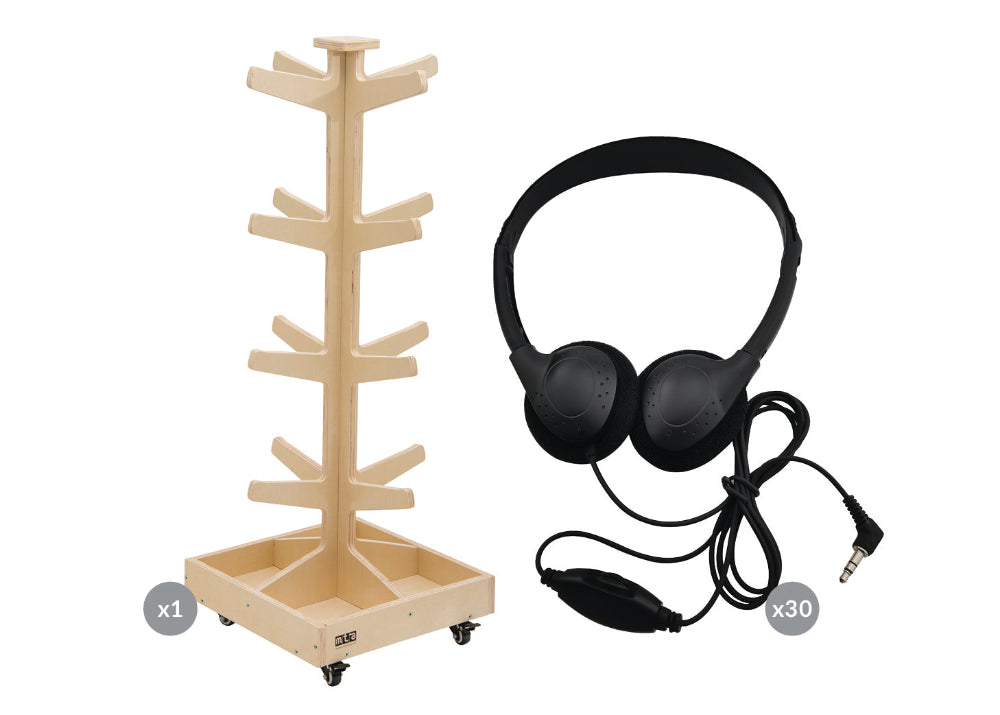 Headphone Tree with 30 Headsets