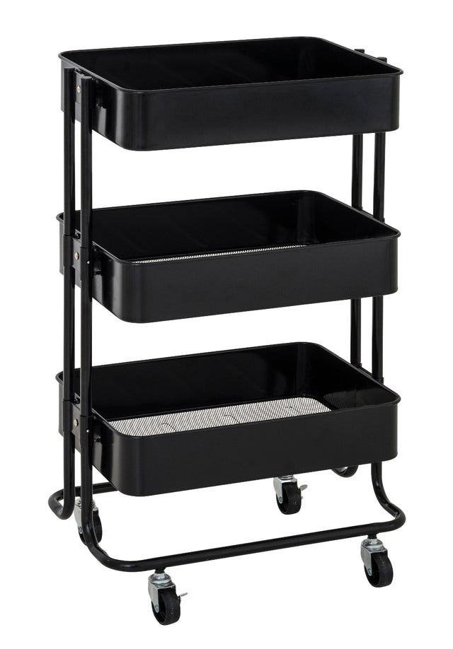 Teachables 3 Tier Storage Trolley Black