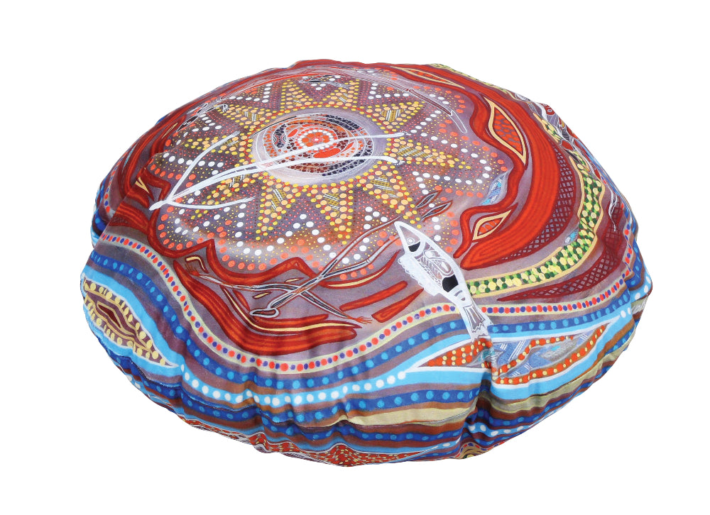 Aboriginal Round Cushions - 60cm diameter - Set of 4