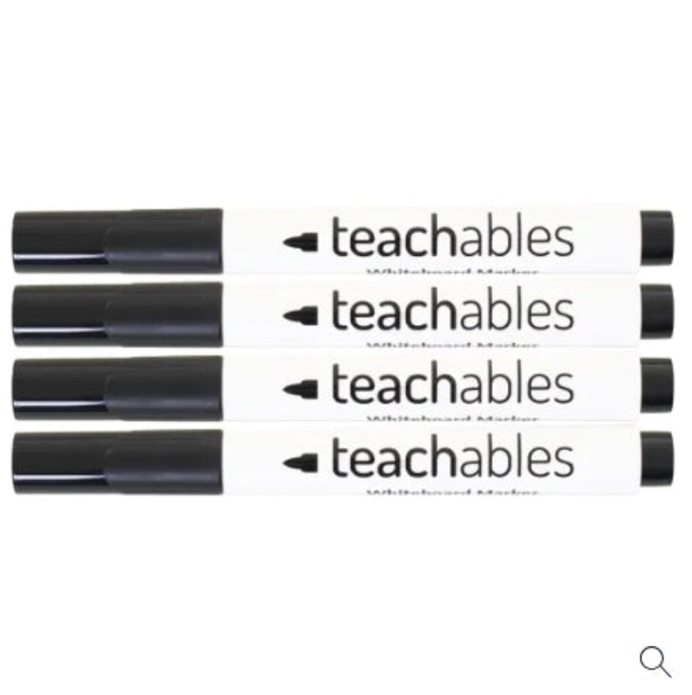 Whiteboard kit with Markers, Eraser Cloths - Kit of 4