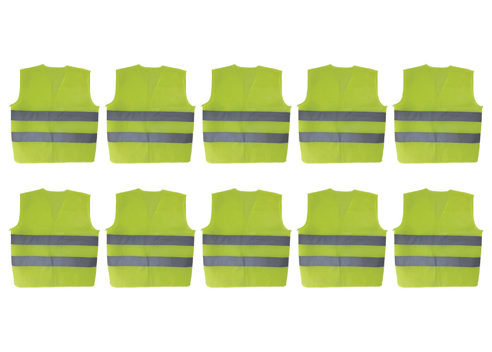 High-Vis Child Safety Vest - Set of 10