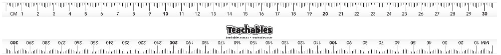 Teachables Plastic Rulers 30cm - Pack of 30