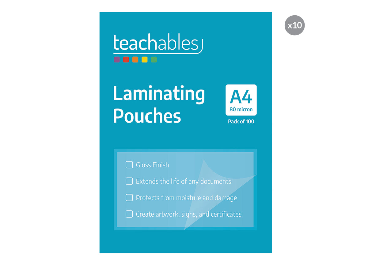 Teachables Laminating Pouches A4 - 80mic