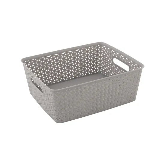 Teachables Storage Basket Knotted - Medium Grey