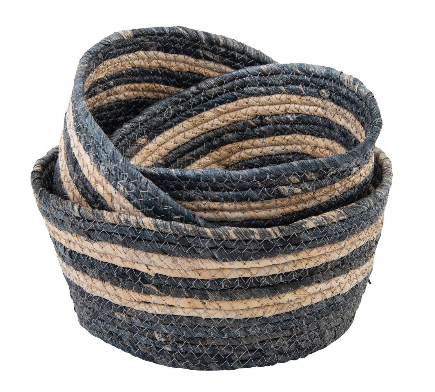 Woven Rush Grass Bowls - Set of 3