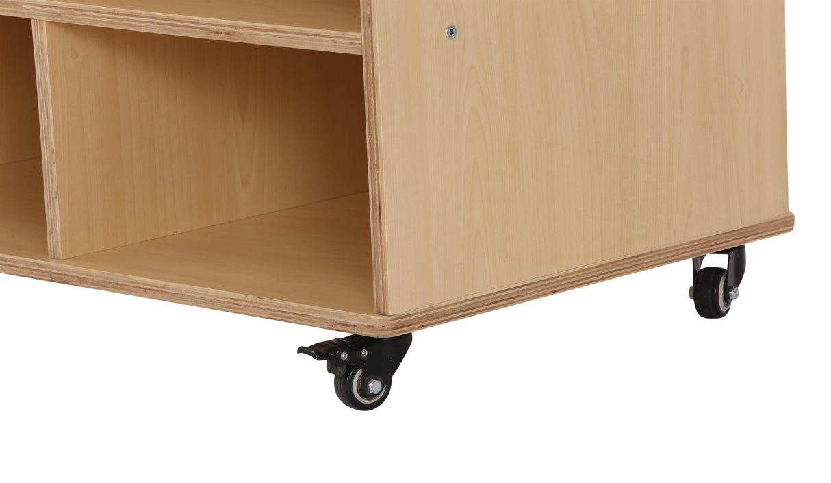 Mobile Tote Tray Trolley - 16 Compartments