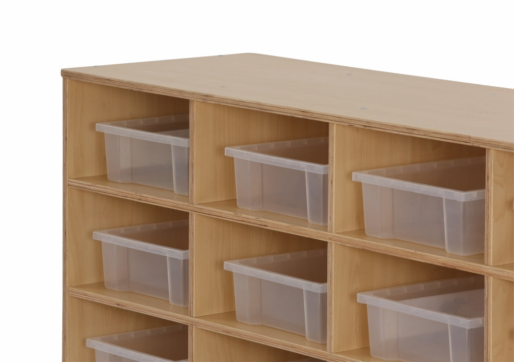 Egerite Mobile Tote Tray Trolley - 12 Compartment with Trays