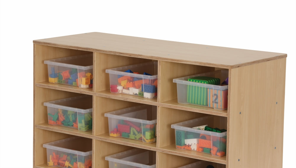 Egerite Mobile Tote Tray Trolley - 12 Compartment with Trays