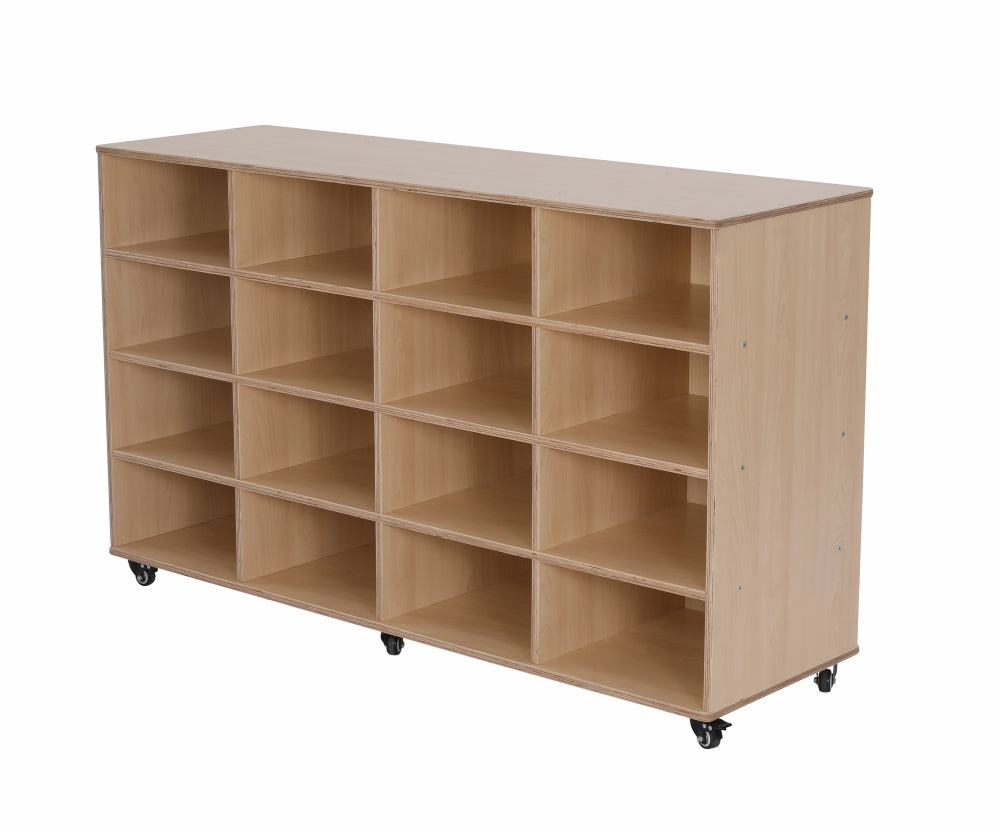Mobile Tote Tray Trolley - 16 Compartments