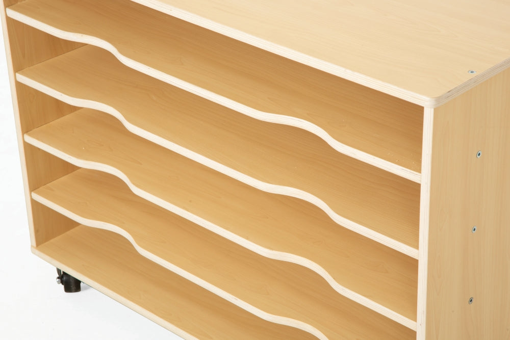 Natural Spaces Wooden Paper Storage Trolley