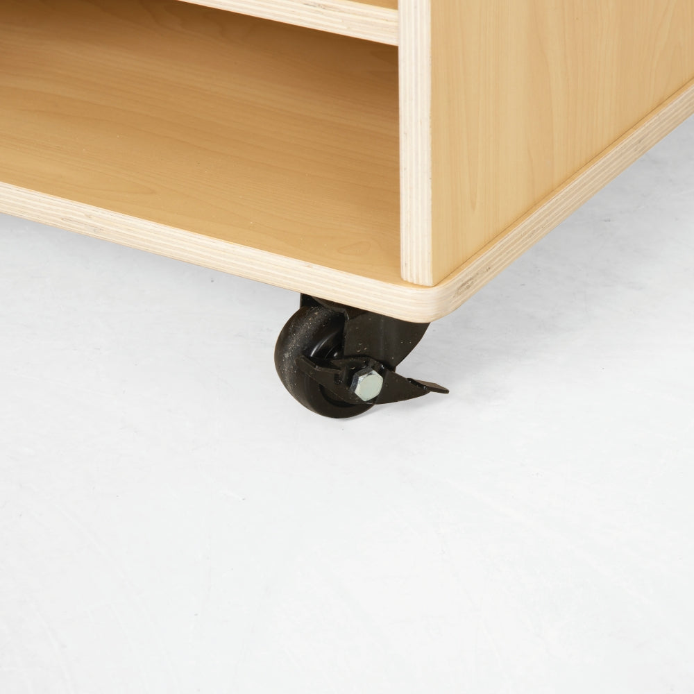 Natural Spaces Wooden Paper Storage Trolley