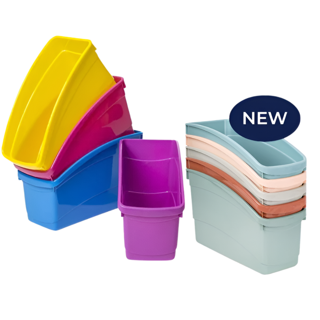 Plastic Book and Storage Tubs