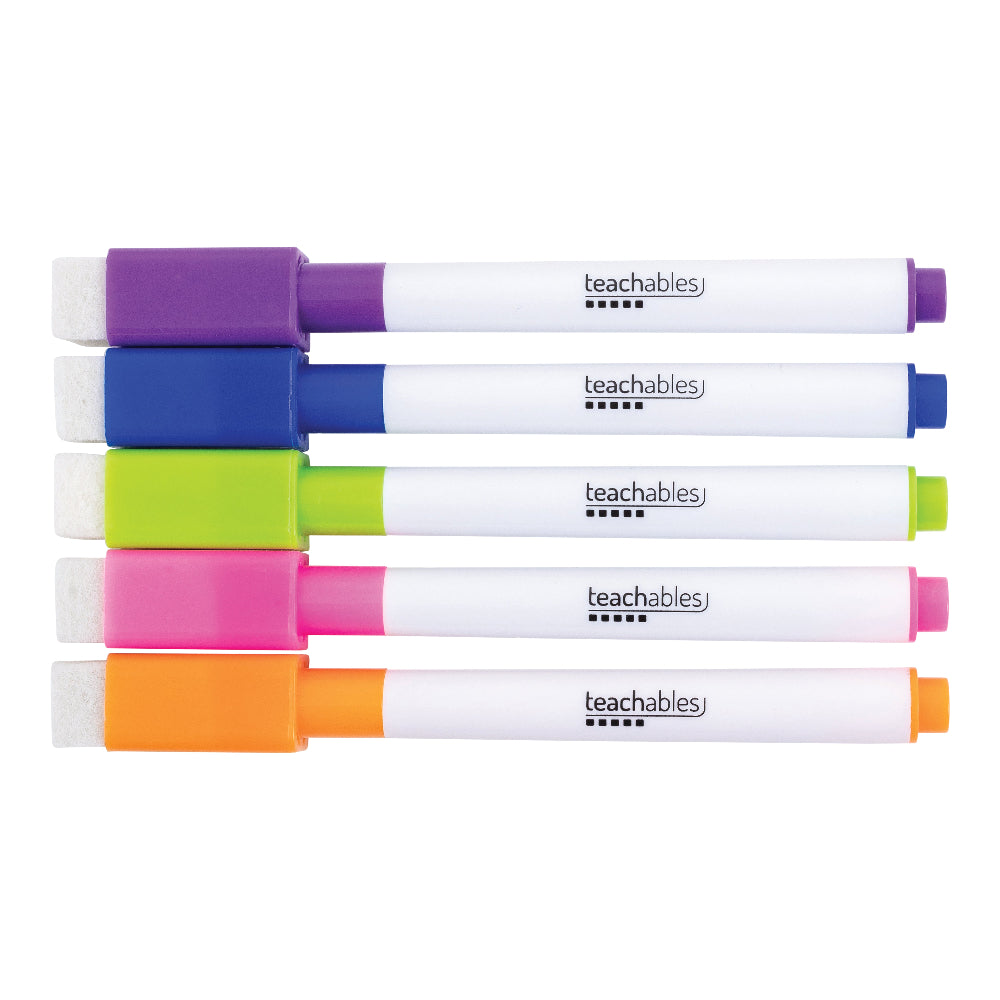 Write N Wipe Pens Coloured - Pack of 5