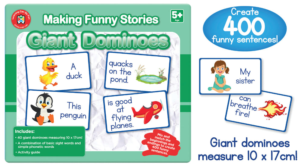 Making Funny Stories Giant Dominoes