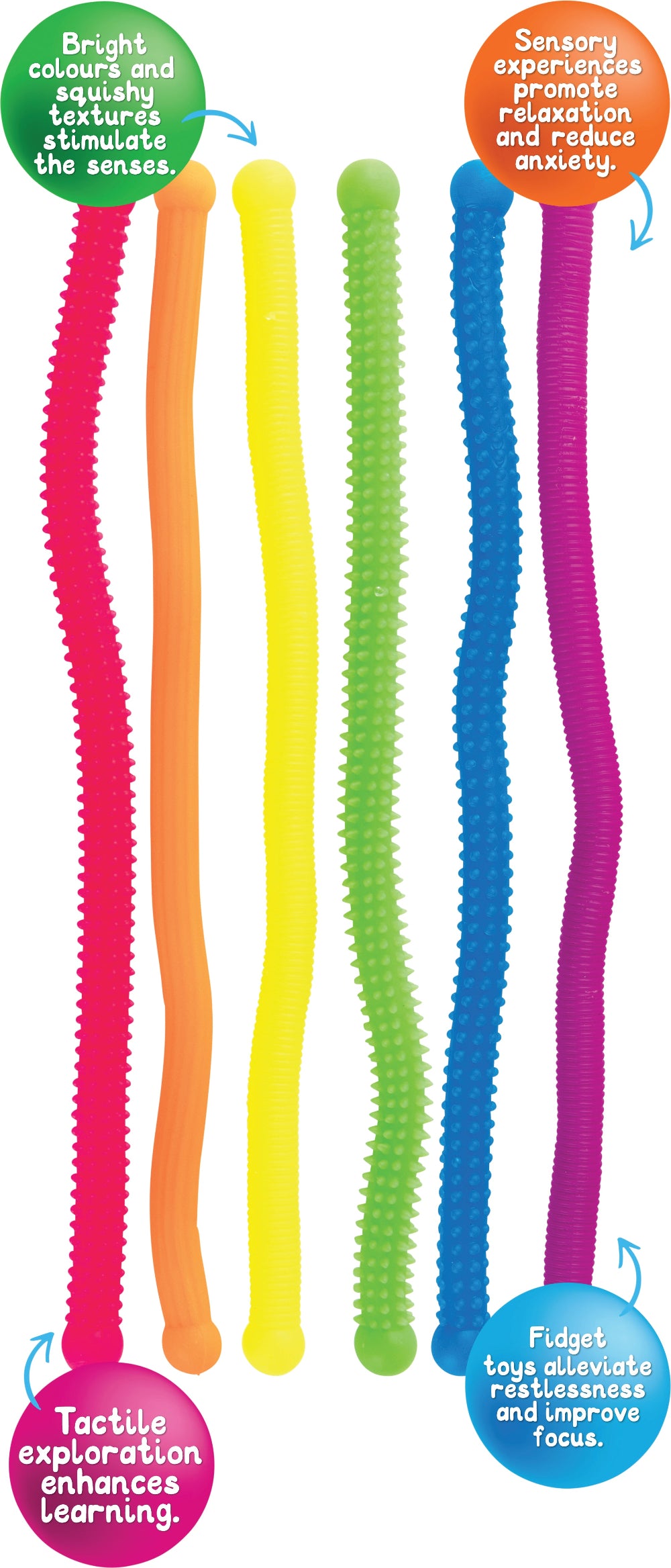 Sensory Sprouts Stretch Strings 6pk