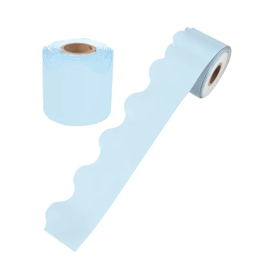 Growing Minds Sky Blue Rolled Scalloped Border