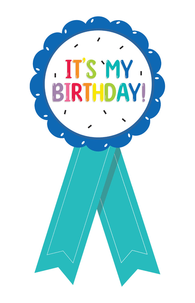 Giggle & Grow Blue Birthday Badge