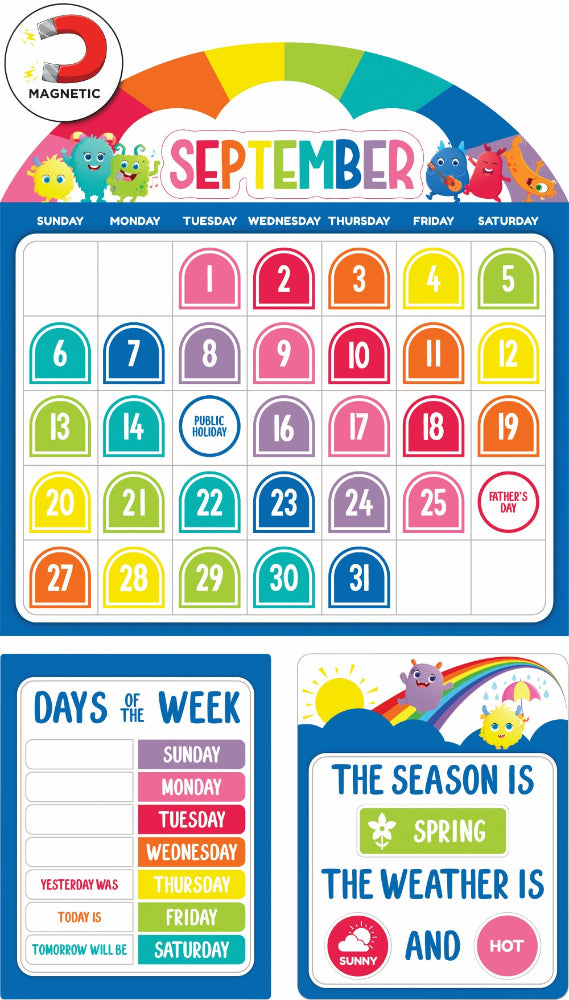 Giggle & Grow Magnetic Calendar Bulletin Board Set