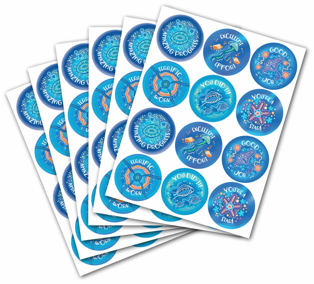 Ocean Country Foil Merit Stickers - Pack of 72