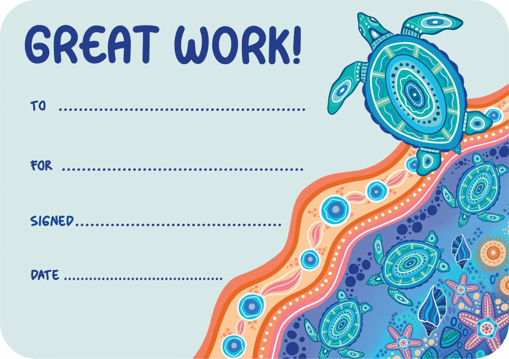 Ocean Country Great Work Certificates - Pack of 30