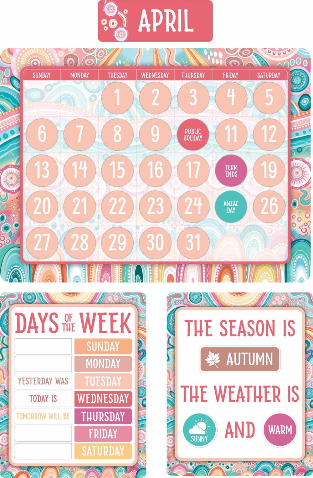Sacred Country Calendar Bulletin Board Set