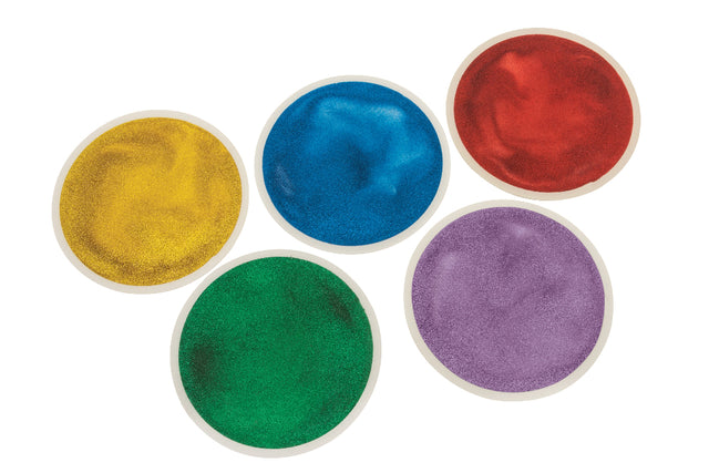 Glitter Liquid Floor Tiles (40cm D) Set of 5