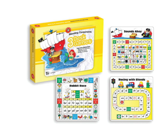 Blending Consonants- 3 Desk Games