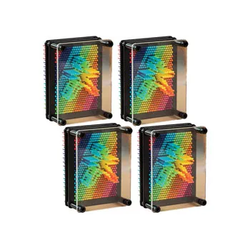 Rainbow Colour Pin Art Set of 4