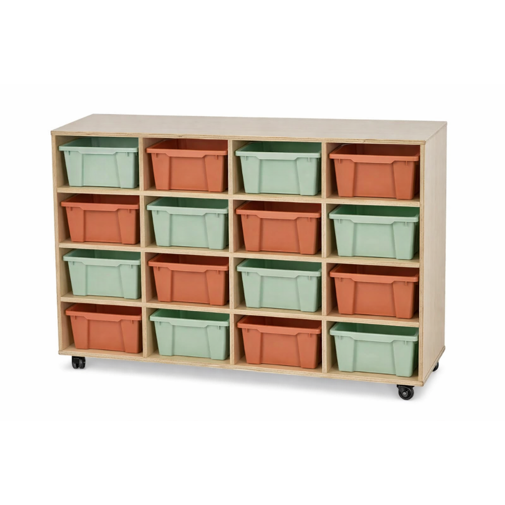 Mobile Tote Tray Trolley - 12 Compartments