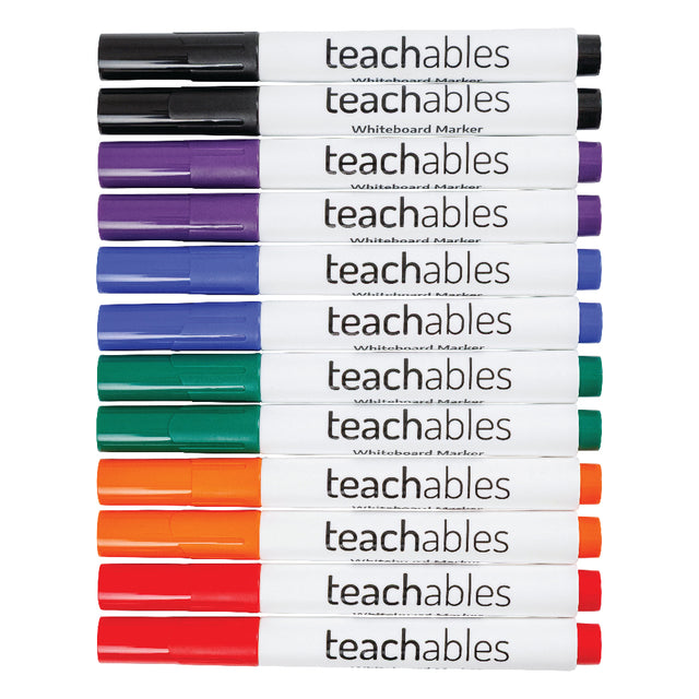 Teachables Whiteboard Marker Bullet Ast Pk 12