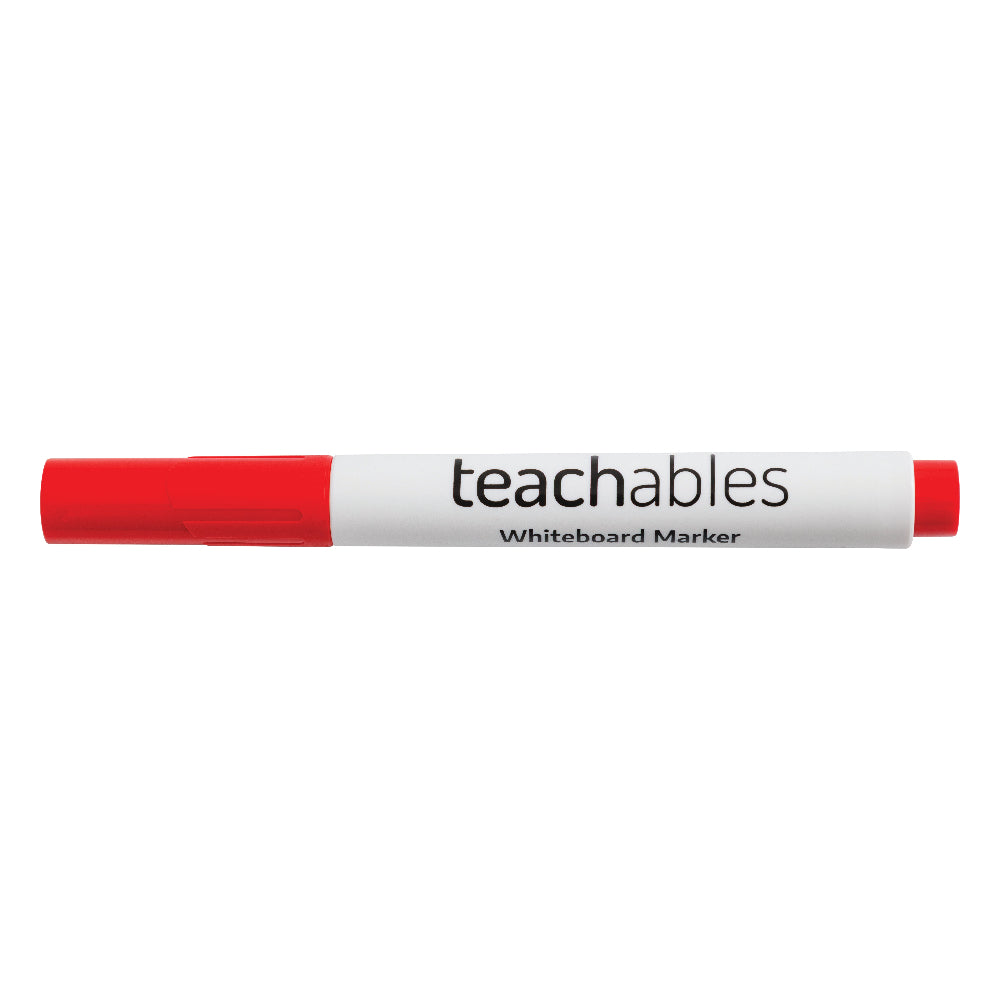 Teachables Whiteboard Markers Bullet Red - Pack of 12