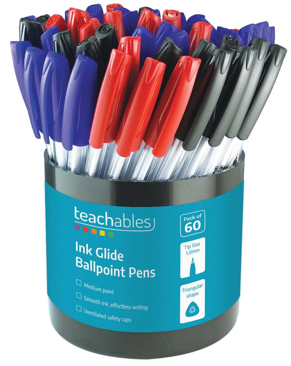 Ink Glide Ballpoint Pens Asst - Pack of 60