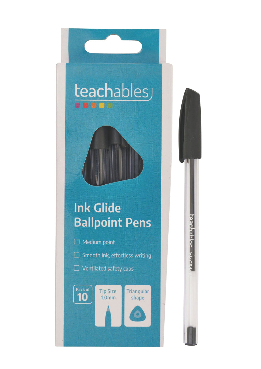 Ink Glide Ballpoint Pens Black - Pack of 10