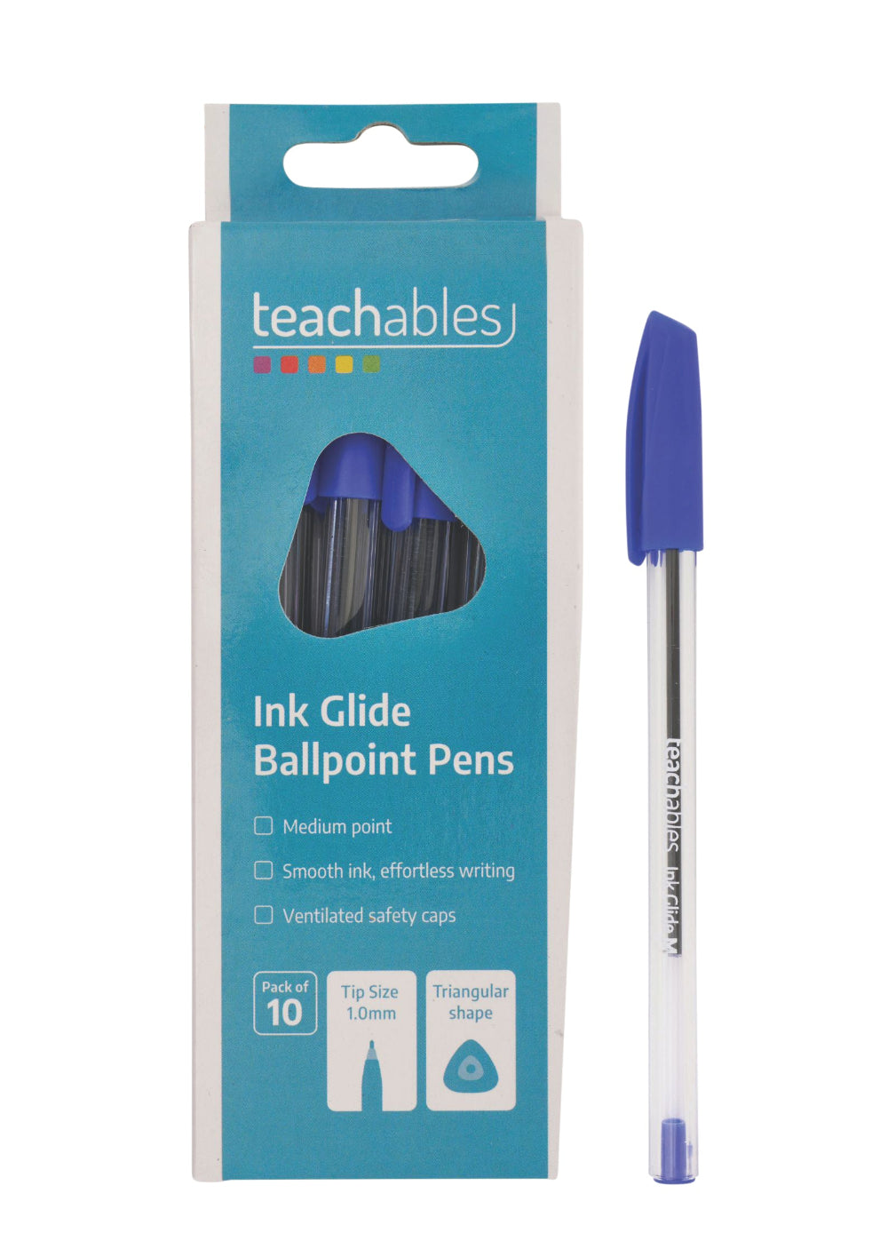 Ink Glide Ballpoint Pens Blue - Pack of 10