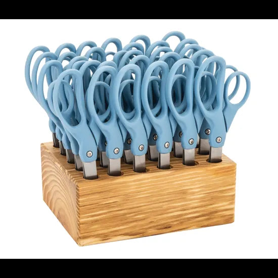 Scissor Block with 30 Student Scissors 17.5 cm
