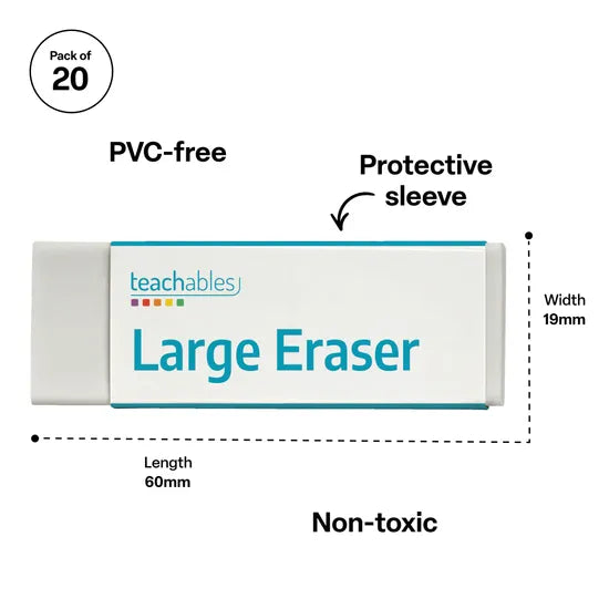 Teachables Eraser Large - Pack of 20