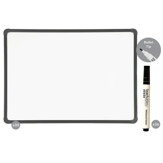 Classroom Large Mini Whiteboard and Marker Kit