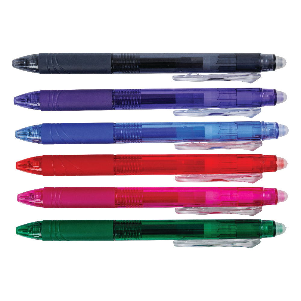 Erasable Gel Pens Asst - Pack of 6