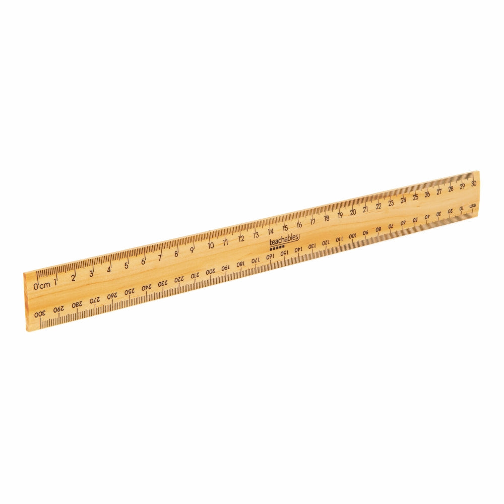 Teachables Wooden Rulers 30 cm - Pack of 30