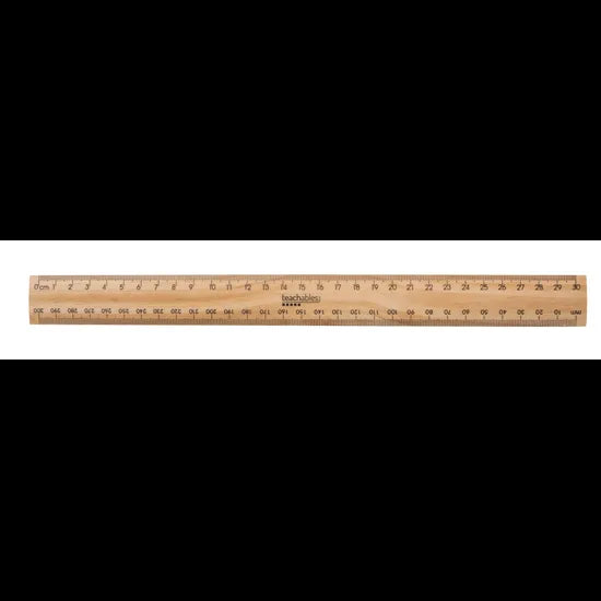 Teachables Wooden Rulers 30 cm - Pack of 30