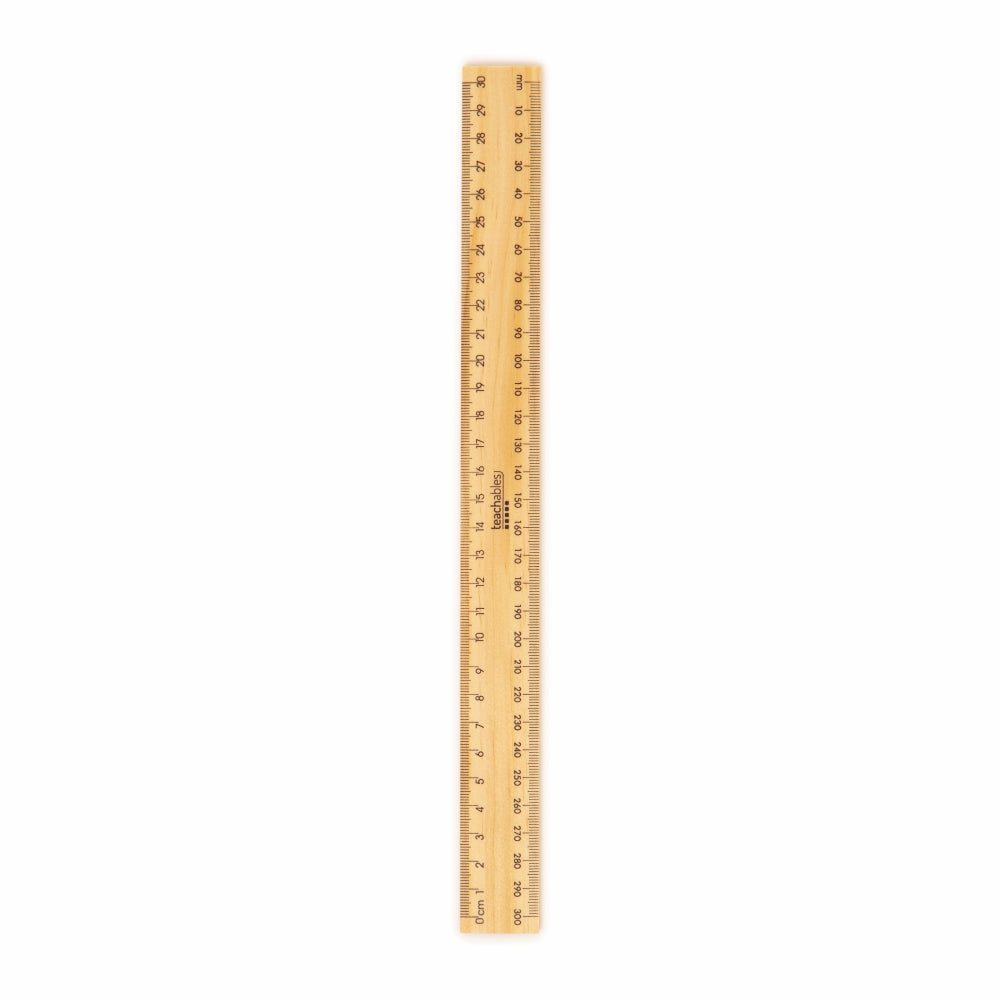 Teachables Wooden Rulers 30 cm - Pack of 30