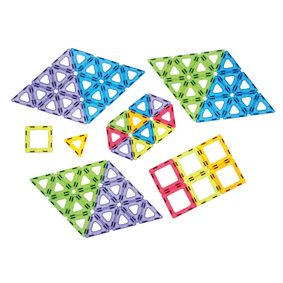 Translucent Magnetic Polydron 96 Pieces