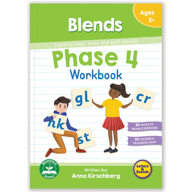 Beanstalk Books Phase 4 Workbook: Blends