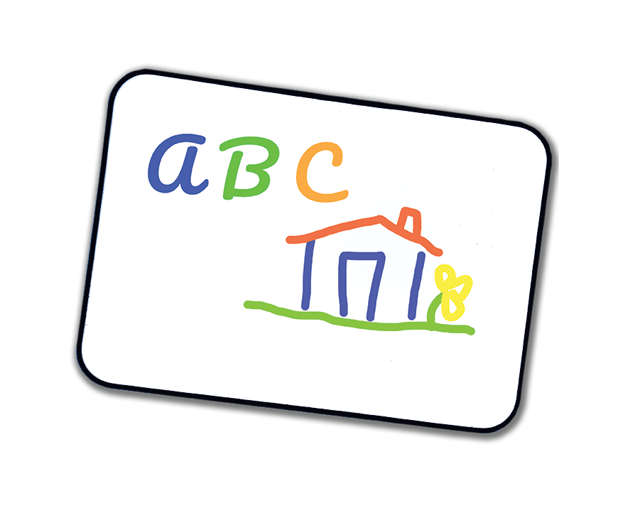 Double-Sided A4 Magnetic Mini Whiteboard - Dark Blue Frame