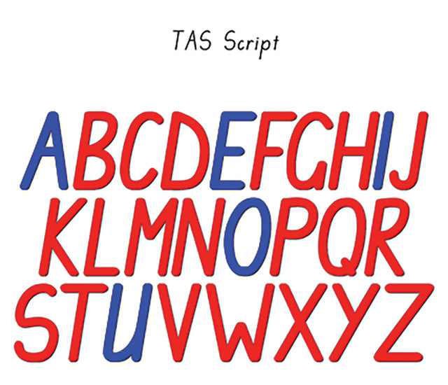 Magnetic Script Letters: TAS Style - Upper Case