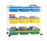 Book Trolley with 9 Tubs