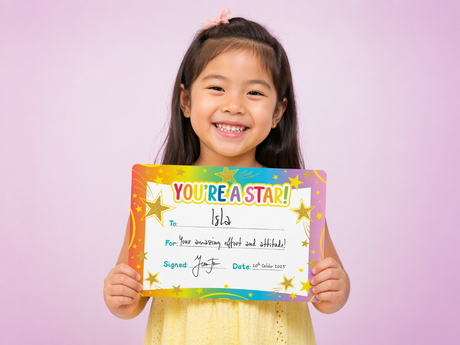 Giggle & Grow You're a Star Certificates - Pack of 30