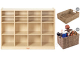 Natural Spaces 16 Space Storage Unit with 16 Woven Baskets