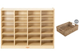 Natural Spaces 24 Space Storage Unit with Woven Baskets