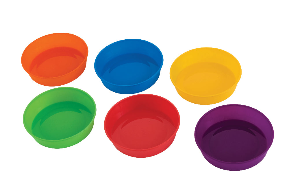 Coloured Plastic Bowls - Set of 6
